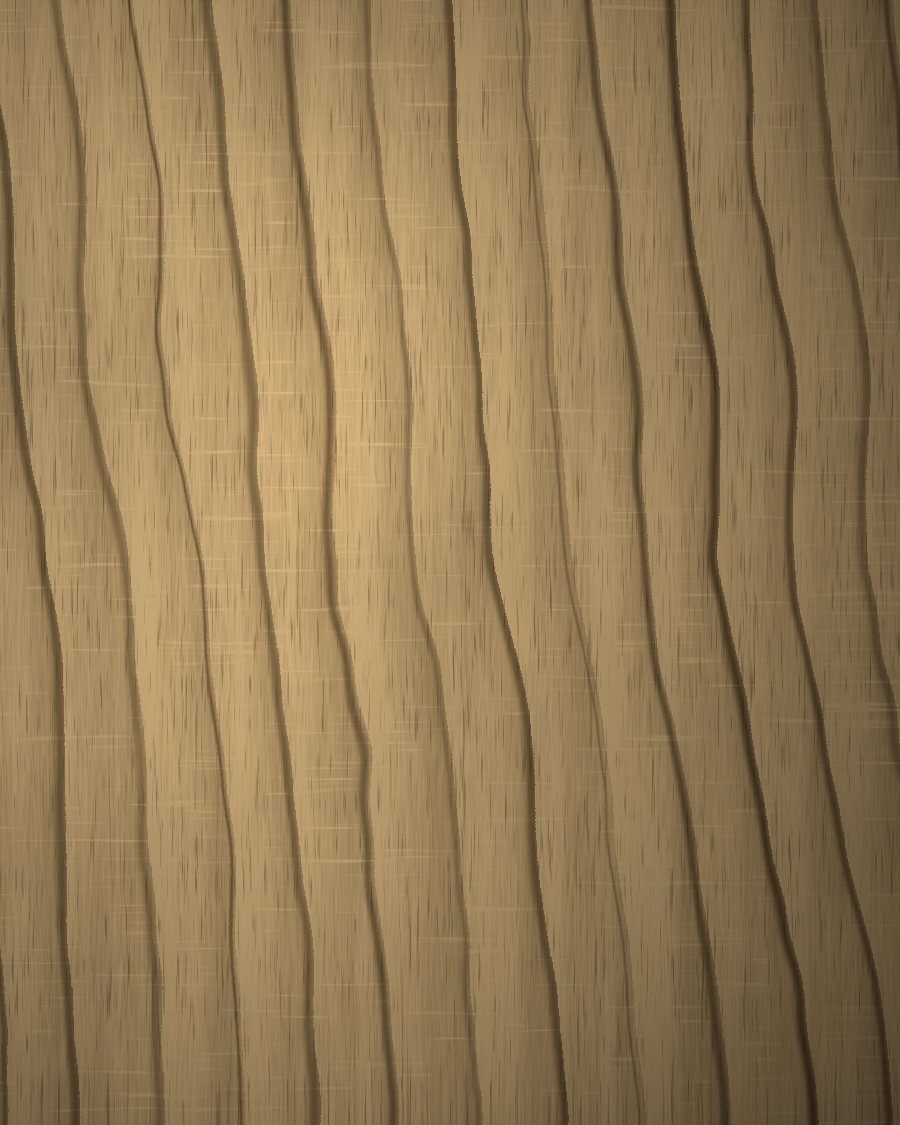 Open pore structure across a white oak surface
