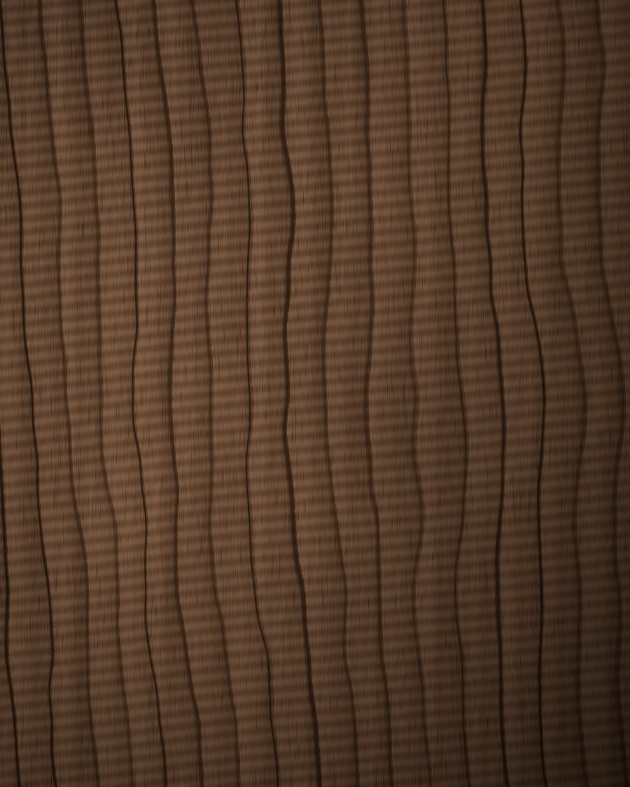 Soft curl moving through a walnut surface